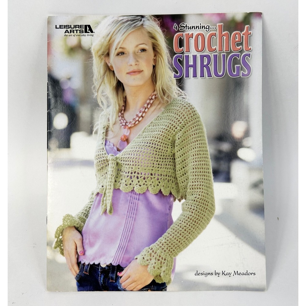 Leisure Arts 4 Stunning Crochet Shrugs Pattern Booklet 4357 Kay Meadors 2005